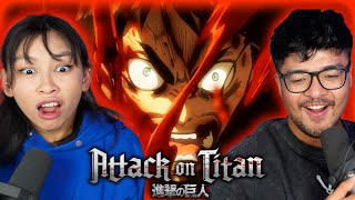 EREN'S RAGE! HE IS GOING TO KILL! | Girlfriend Reacts To Attack On Titan 1X24 REACTION!