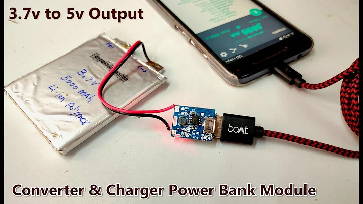 3.7v to 5v Boost Converter Power Bank USB Module With 5000 mAh Battery | POWER GEN