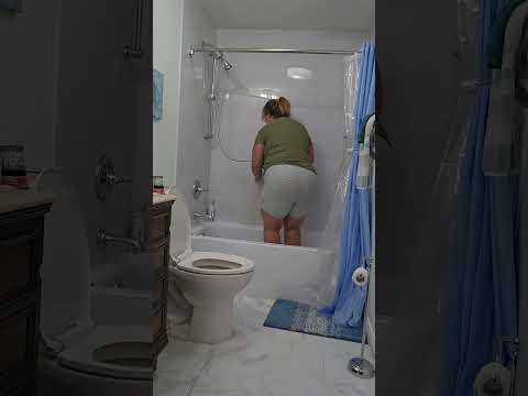 Cleaning guest shower/bath#shorts