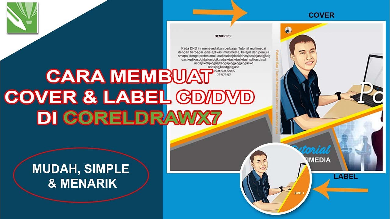  cara  membuat  cover CD  DVD di coredrawX7 YouTube