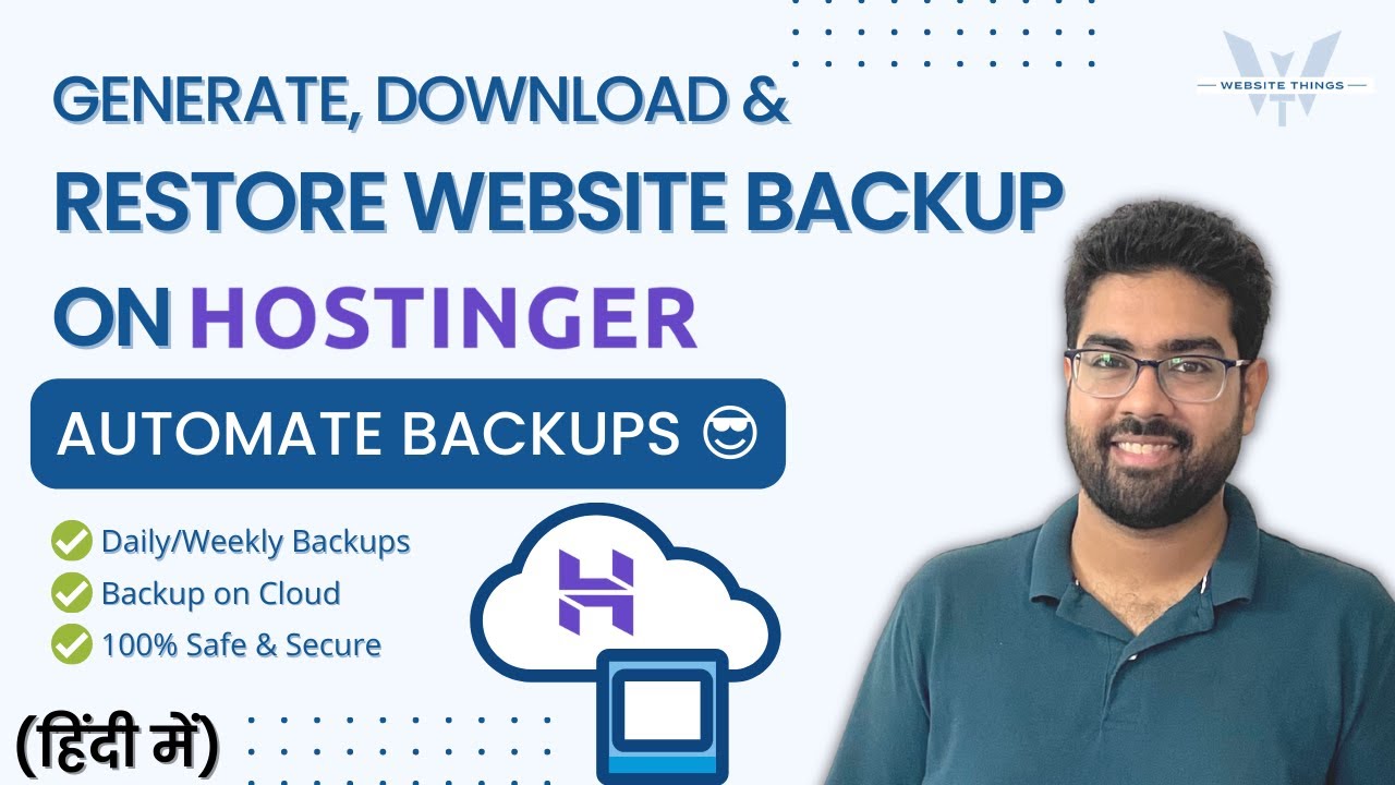 How to GENERATE, DOWNLOAD & RESTORE Website BACKUP on HOSTINGER? 😎