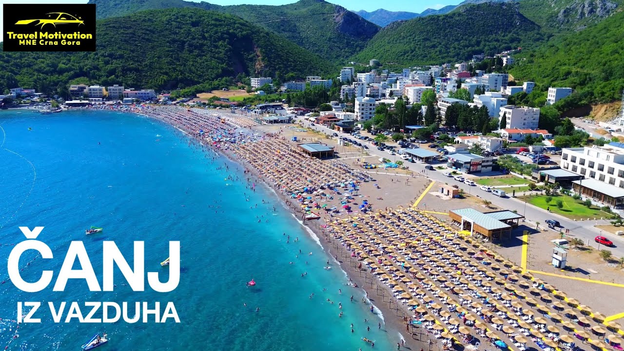 ČANJ plaža i kupanje u Julu 2025 snimljeno dronom - ČANJ Town & Beach [4K Aerial View] MNE Crna Gora