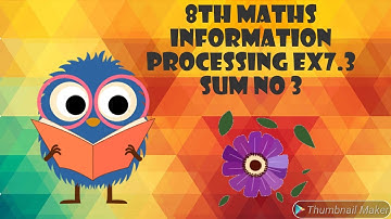 8th maths information processing exercise 7.3 state board revised syllabus)ex7.3 sum no 3
