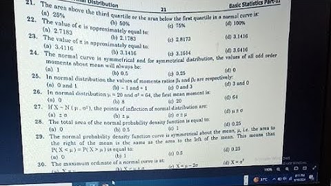 Normal Distribution - MCQs Explained
