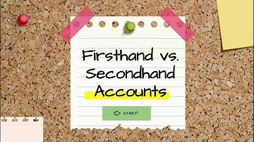 Firsthand and Secondhand Accounts Mini Lesson l Elementary- Guided Practice- Educational Video