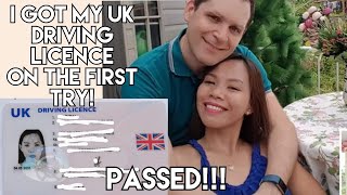 I got my UK Driving Licence on my first try!!! Passed first time!