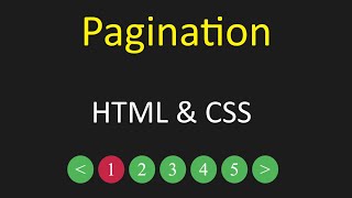 Pagination | HMTL and CSS Part 33