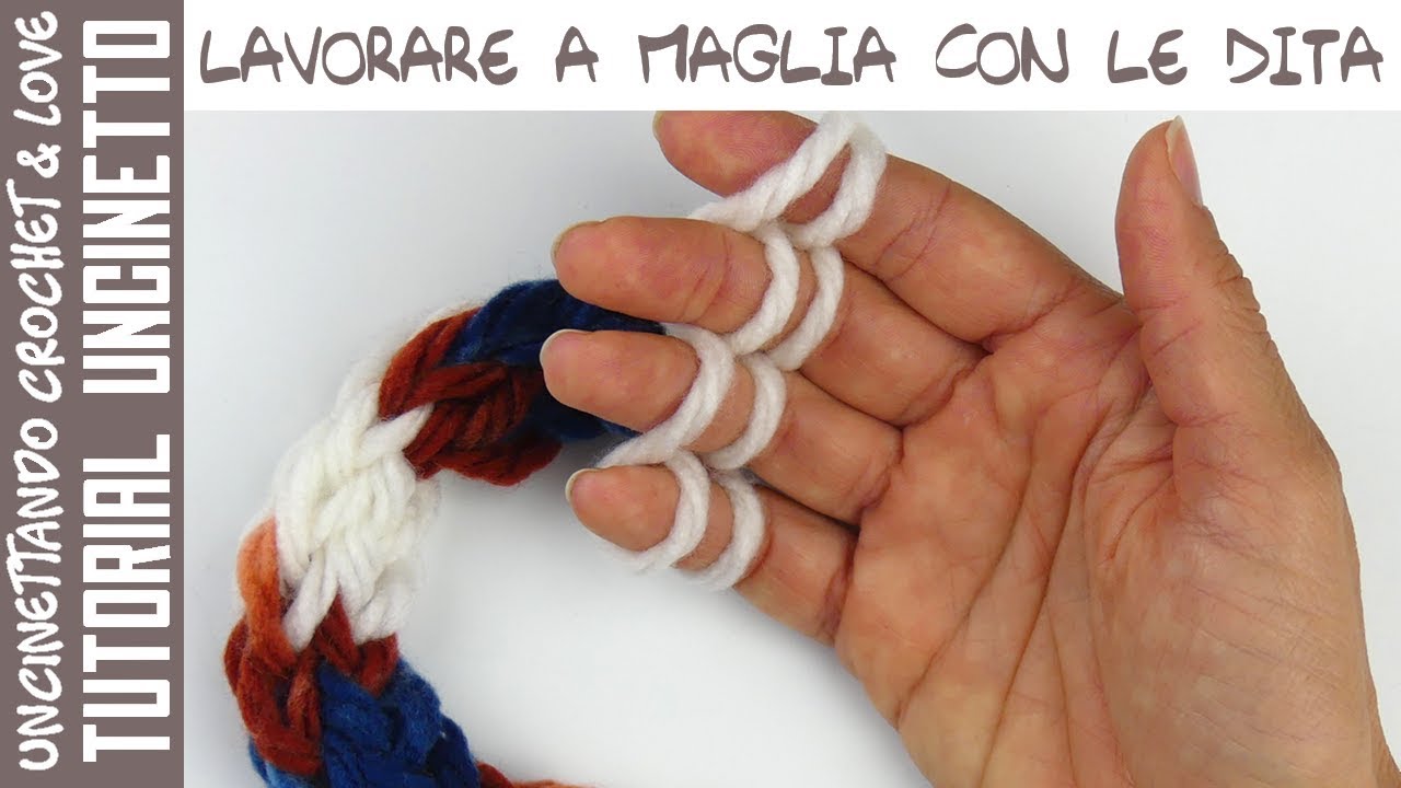 Come Lavorare a Maglia con le Dita (sub. english y español)