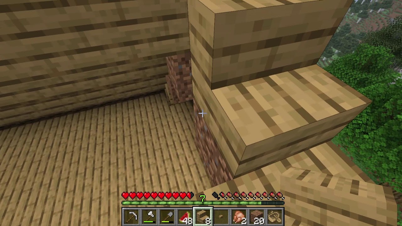 Playing Minecraft Survival