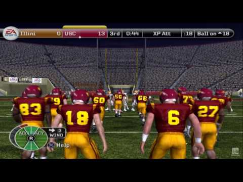 NCAA Football 08 PS2 Геймплей HD
