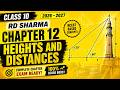 class 10 RD SHARMA HEIGHTS AND DISTANCES CHAPTER 12 EXEICISE 12.1 PART 2