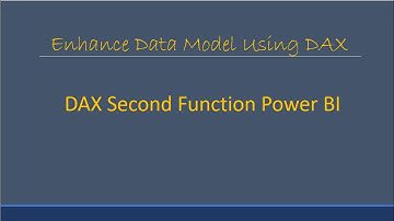 DAX year Function  Find second from a datetime field power BI