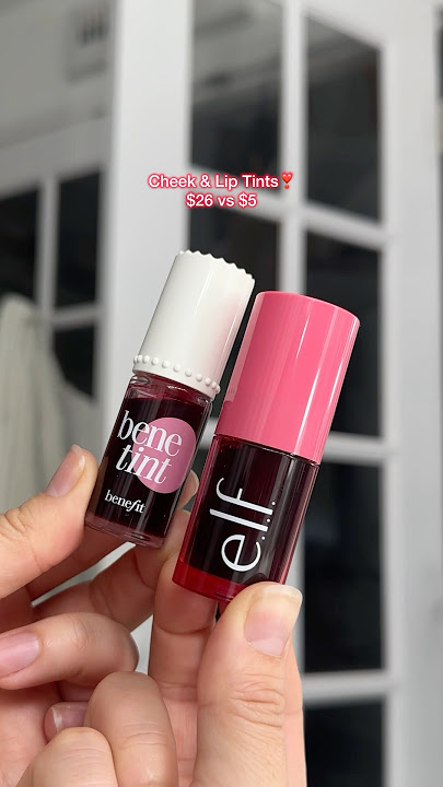 elf duped the famous benetint?! 🌹 #swatches #comparison #shorts #elfcosmetics #benefit #dupe #blush