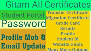 Gitam Student Portal all Certificates Download Password CDL screenshot 1