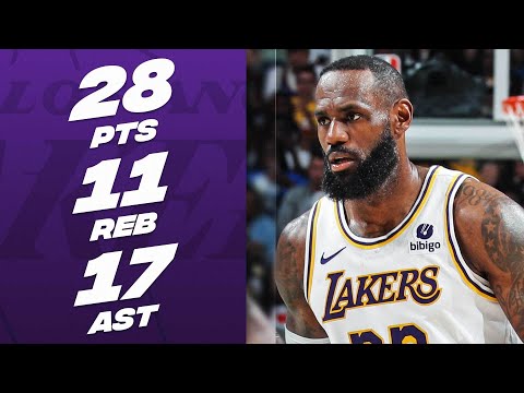 LeBron James' REGAL TRIPLE-DOUBLE PERFORMANCE! 👏 | April 14, 2024