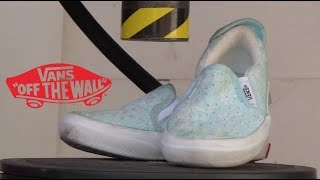 キッズスニーカー(子供靴)ヴァンズ(VANS) VS 油圧プレス機 /【EXPERIMENT】Vans Kid's Shoes with Hydraulic press machine.