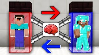 Minecraft Battle: NOOB vs PRO: SUPER BRAIN EXCHANGE Challenge! Animation!