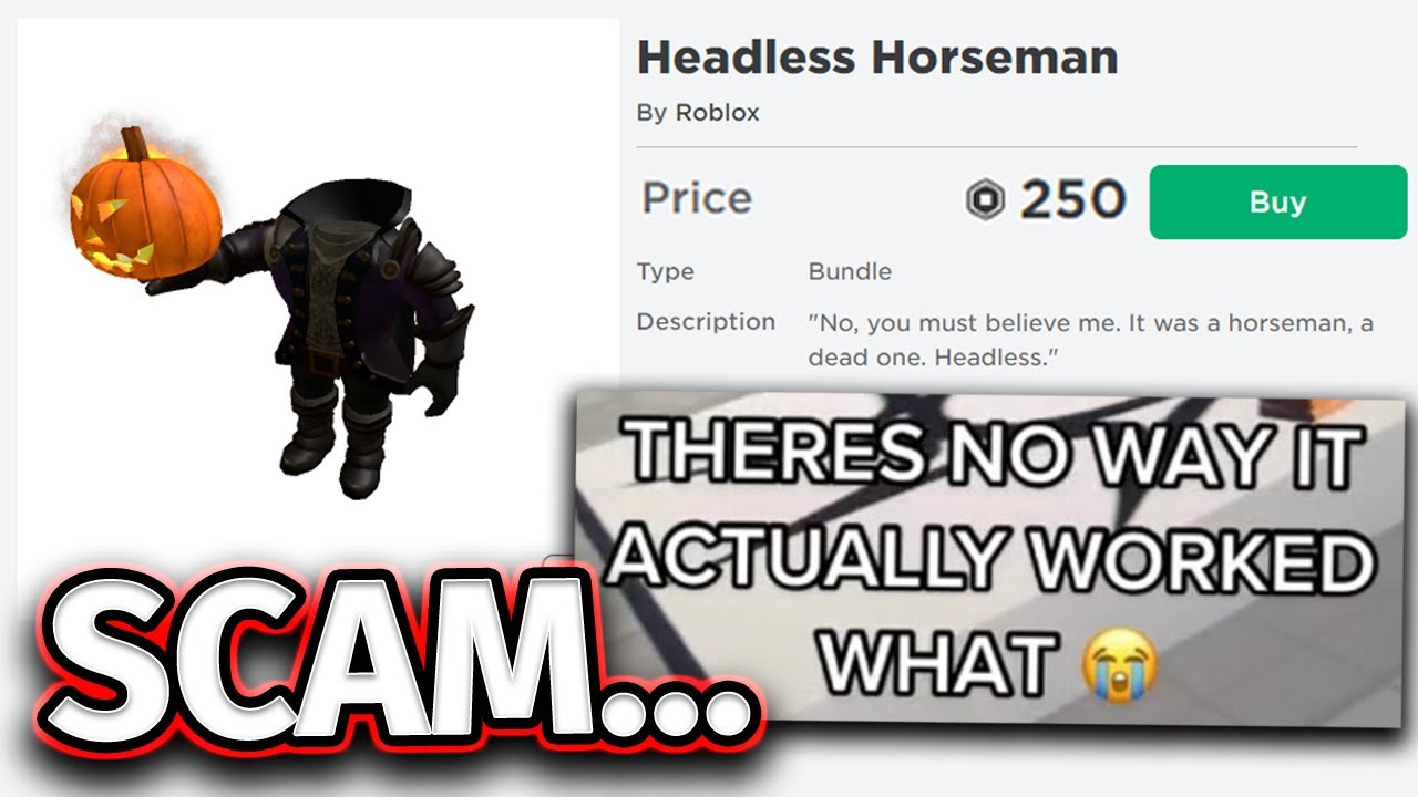 Roblox Accidentally Gives Away Headless Horseman For Free