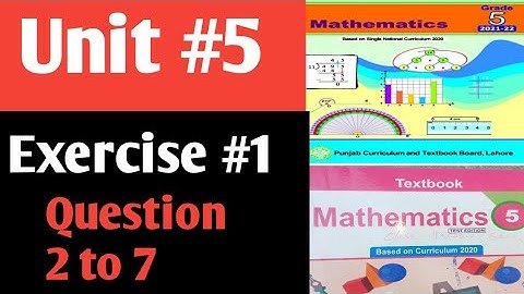 Unit 5 class 5 Math Exercise 1| kpk and punjab textbook| Question 2,3,4,5,6,7,| Distance and time