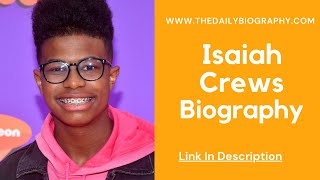 Isaiah Crews Wiki, Biography, Age, Family, Net Worth, Image