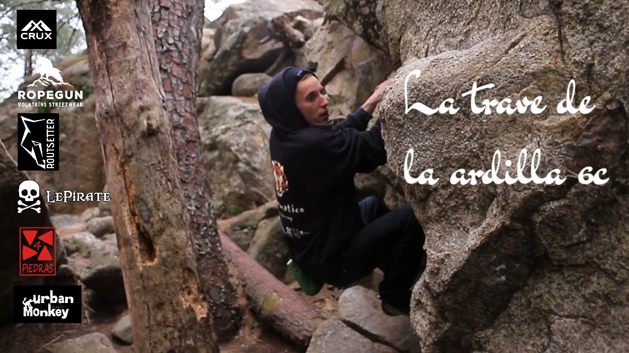 La Trave de la Ardilla 6C | La Pedriza Boulder | Sector Laboratorio Central