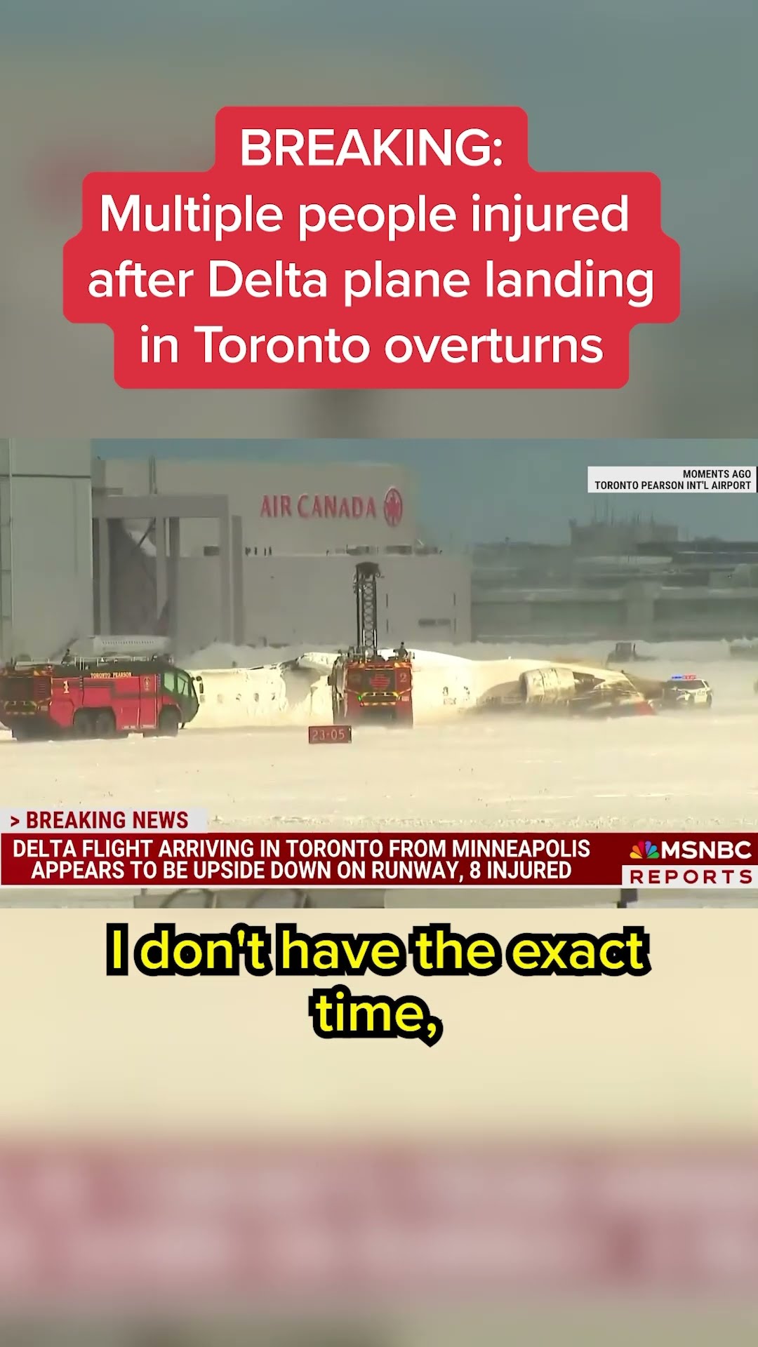 BREAKING: Multiple people injured after Delta plane landing in Toronto overturns