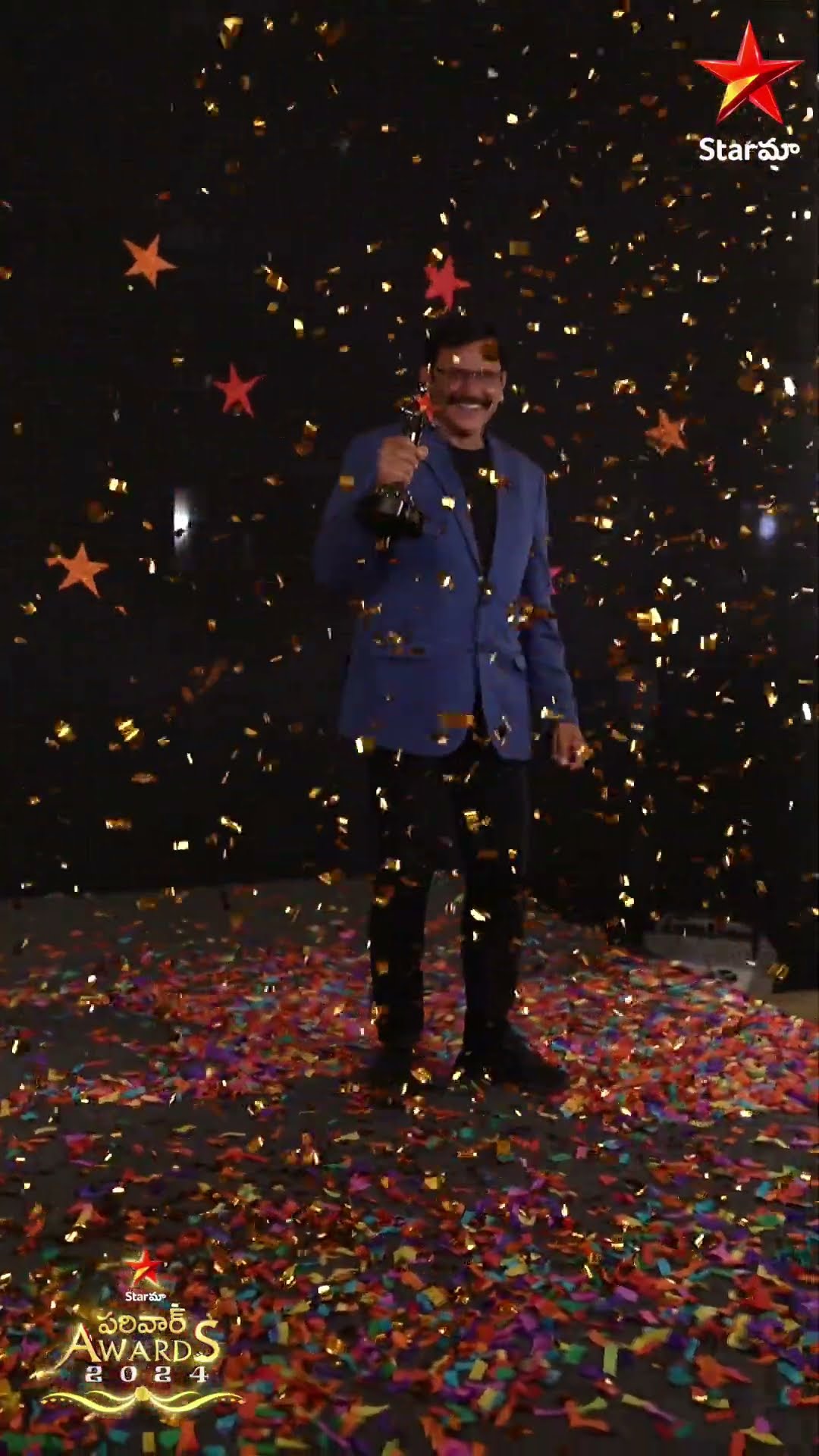 Congratulations to Satyam garu  for bagging an award at the Star Maa Parivaar Awards! ??#SMPA2024