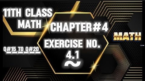 11th Class Exercise 4.1 || Math Q#15 to Q#20 by Quadratic Formula || ICS  Math Lectures