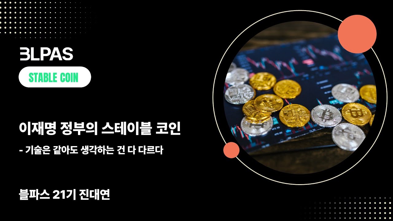 [블파스] 이재명 정부의 스테이블 코인: 기술은 같아도 생각하는 건 다 다르다 | 진대연