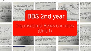 BBS 2nd year || Organizational Behaviour || HRM || Notes ||