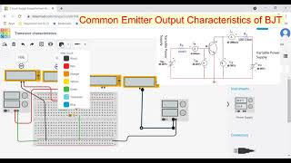 BJT Common Emitter Output Characteristics Virtual Lab (in TinkerCAD)