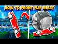How to front flip reset  training pack  rocket league freestyle tutorial 2024