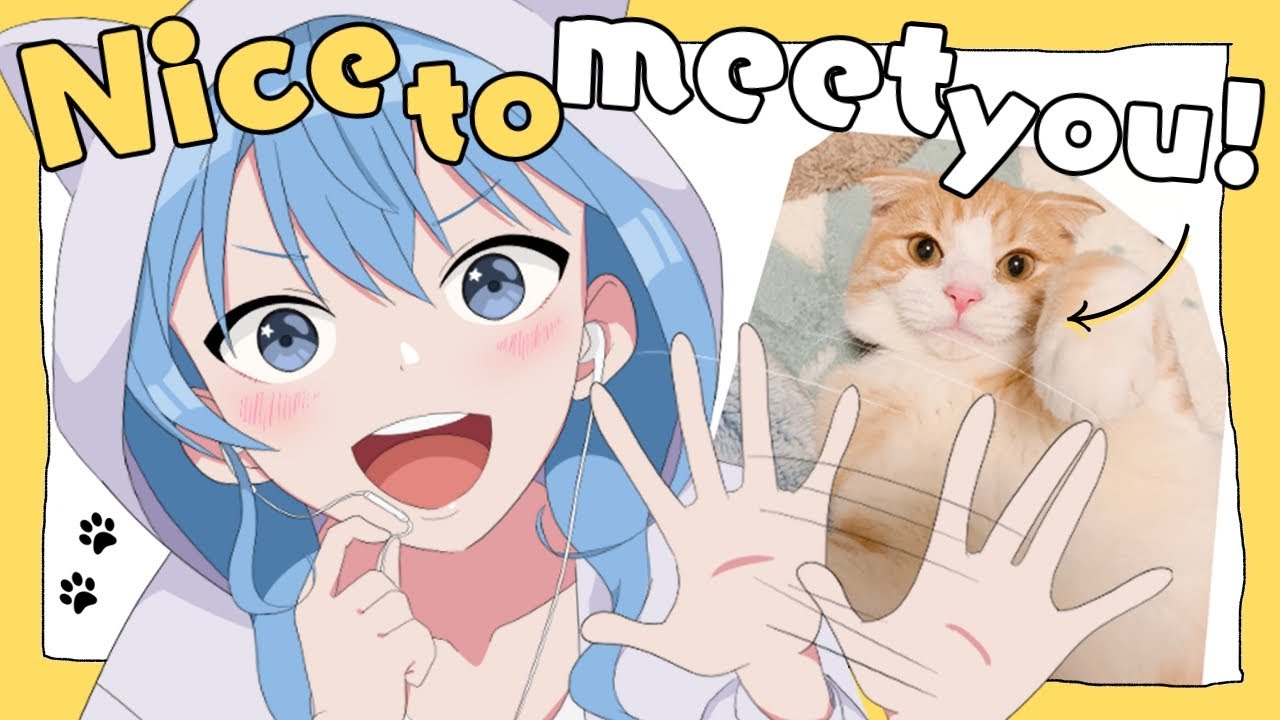 Suisei cutely introduces herself to Azusa's cat who intrudes mid-radio🐈