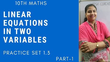 #linearequationsintwovariables Linear Equations in Two Variables Maharashtra Board 10th Maths