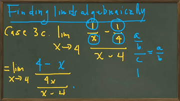 2.2 - Finding limits algebraically - 0/0 limits, common denominator (2.2-5)