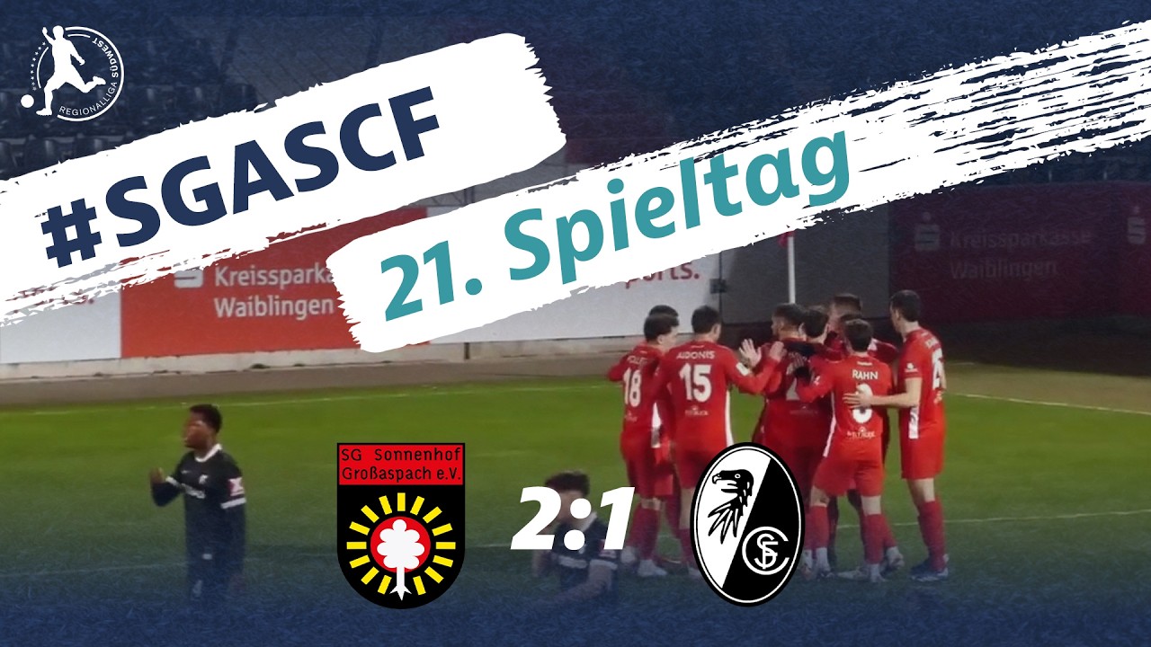 Erfolgreich aus der Winterpause | SG Sonnenhof Großaspach - SC Freiburg | 21. Spieltag RLSW
