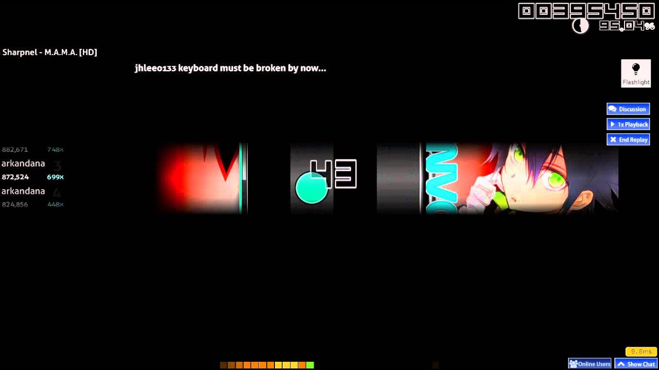 osu! mania 4k High Speed Music Team Sharpnel - M.A.M.A[HD] FlashLight ...
