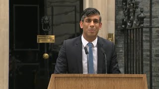 British PM Rishi Sunak campaigns around London