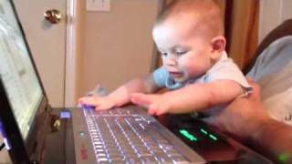 Gray On Daddys Computer