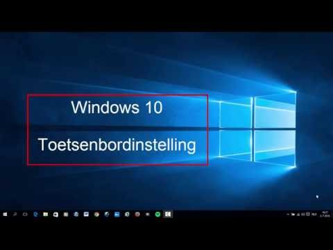 Windows 10 - toetsenbordinstelling