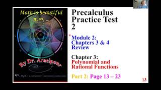 Details 2026 Fall PreCalc Module 2 PT Ch 3 Part 2 Polyl & Rational Functions Guide