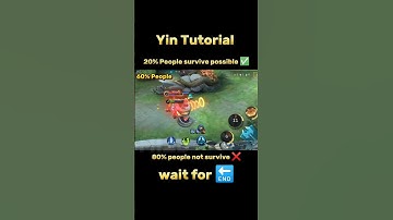 20% people survive ✅ Yin Tutorial Mobile legends #ml2b #tutorial #yin #mobilelegends #mlbb
