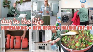 DAY IN THE LIFE / HOMEMAKING + NEW RECIPE + HALARA TRYON HAUL