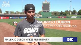 Mauricio Dubon returns to Sacramento with River Cats, makes history for MLB