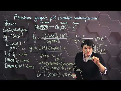 Примеры решения задач на водородный показатель pH растворов. 11 класс.