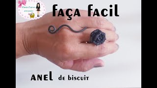 Anel regulável flor de biscuit - passo a passo