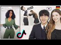 Korean and German Teens React To Corset Challenges on TikTok! (Trying Corset for the First Time!)