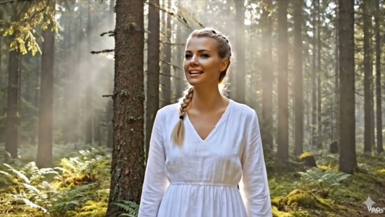 Man into horse transformation. The forest keeper and her horse