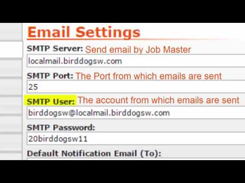 2.  Global Settings Email