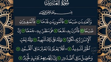 سورة العاديات:بصوت القارئ الشيخ أحمد بن علي العجمي|Quran:100.surah Al_ Adiyat(The Courser)